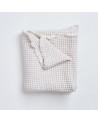Couverture gaufrée en lin et coton écru