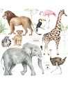 Stickers enfant animaux de la savane