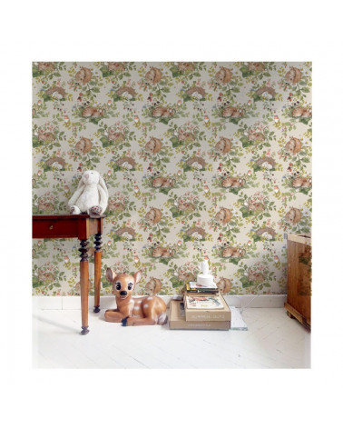 Papier peint La sieste des animaux (fond clair)