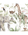 Echantillon papier peint - Animaux de la Savane
