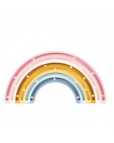 Lampe veilleuse en bois arc-en-ciel
