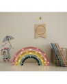 Lampe veilleuse en bois arc-en-ciel