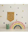 Lampe veilleuse en bois arc-en-ciel