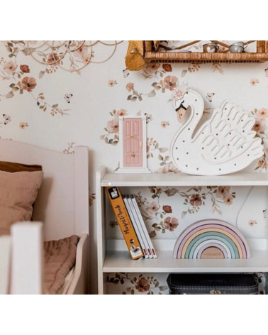 Lampe veilleuse en bois Cygne